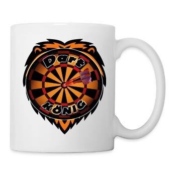 Dart König - Tasse - Weiß - Rechts
