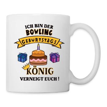 Bowling Spieler Geburtstag Bowlingspieler Geb Jubi - Tasse - Weiß - Rechts