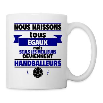 les meilleurs deviennent handballeur - Mug blanc - blanc - Droite