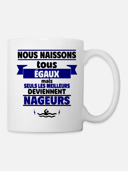 les meilleurs deviennent nageurs - Mug blanc - blanc