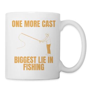 Noch ein Wurf - Die größte Lüge des Angelns - Tasse - Weiß - Rechts