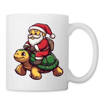 Turtle Santa Claus - Mug - white - Right
