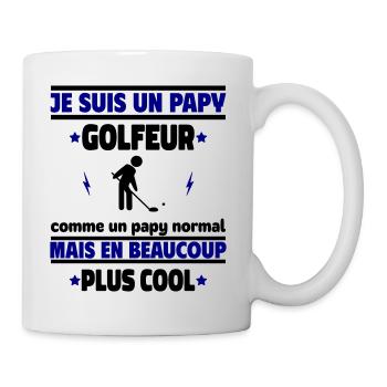 Je suis un papy golfeur plus cool, cadeau noël - Mug blanc - blanc - Droite