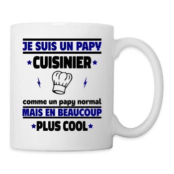 Je suis un papy cuisinier plus cool, cadeau noël - Mug blanc - blanc - Droite