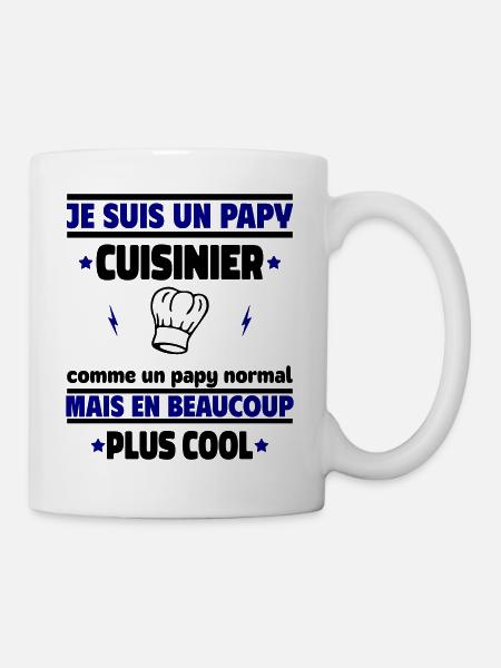 Je suis un papy cuisinier plus cool, cadeau noël - Mug blanc - blanc