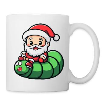Wurm Weihnachtsmann - Tasse - Weiß - Rechts