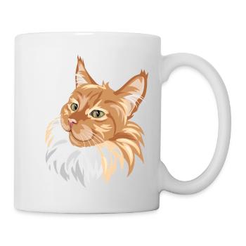 Ginger cat portrait - Mug - white - Right