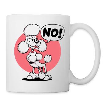 Poodle saying "No! - Mug - white - Right