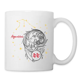 Aquarius - Tasse - Weiß - Rechts