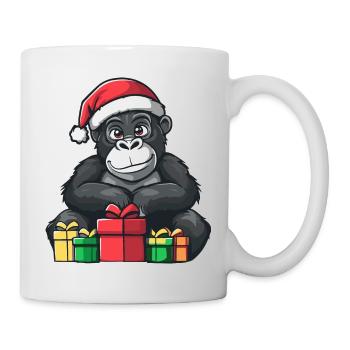 Gorilla Weihnachten Geschenke - Tasse - Weiß - Rechts