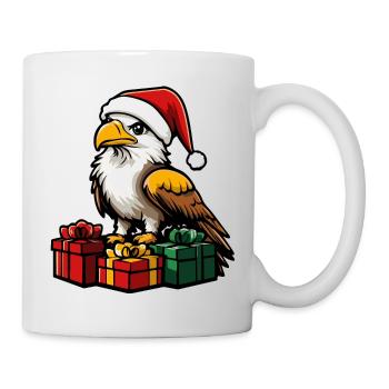 Adler Weihnachten Geschenke - Tasse - Weiß - Rechts