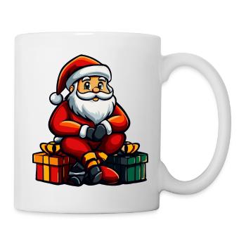 Weihnachtsmann Weihnachten Geschenke - Tasse - Weiß - Rechts