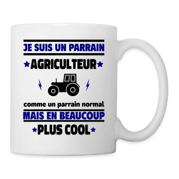 Je suis un parrain agriculteur plus cool - Mug blanc - blanc - Droite