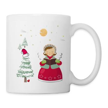 Engel im Winterwald - Tasse - Weiß - Rechts