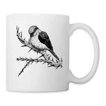 Aggro Bird - Great Grey Shrike - Mug - white - Right