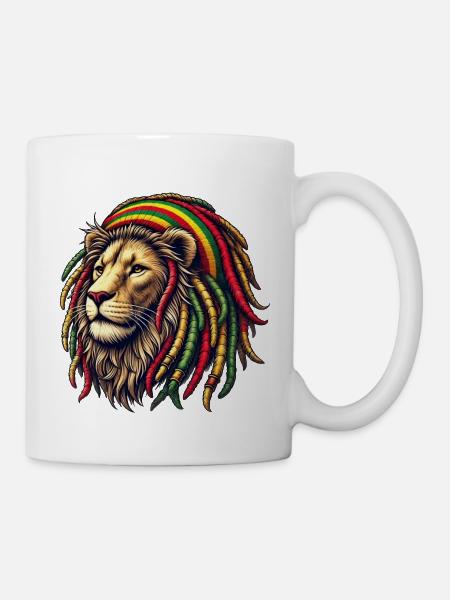 Rasta Lion - Mug - white