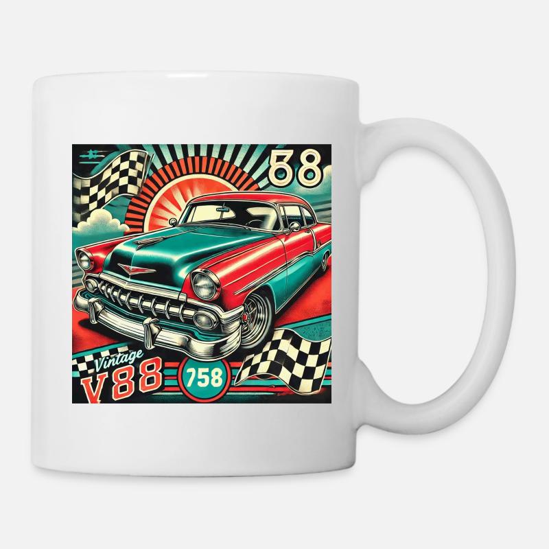 Vintage Car - Mug - white