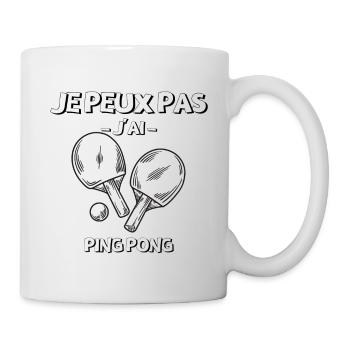J peux j ai ping pong - Mug blanc - blanc - Droite
