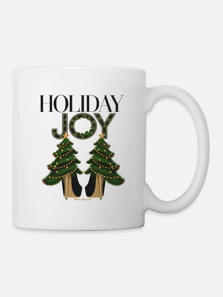 Weihnachtsbäume auf High Heels - Tasse - Weiß