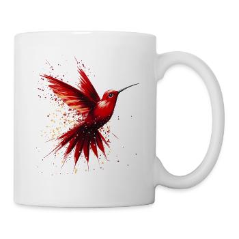 Roter Kolibri - Tasse - Weiß - Rechts