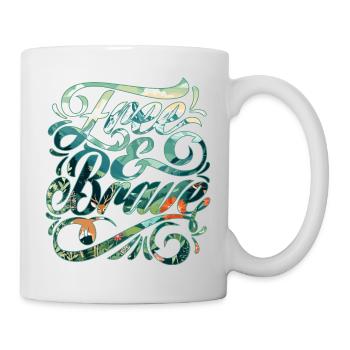 Free & Brave 🍀 - Mug - white - Right