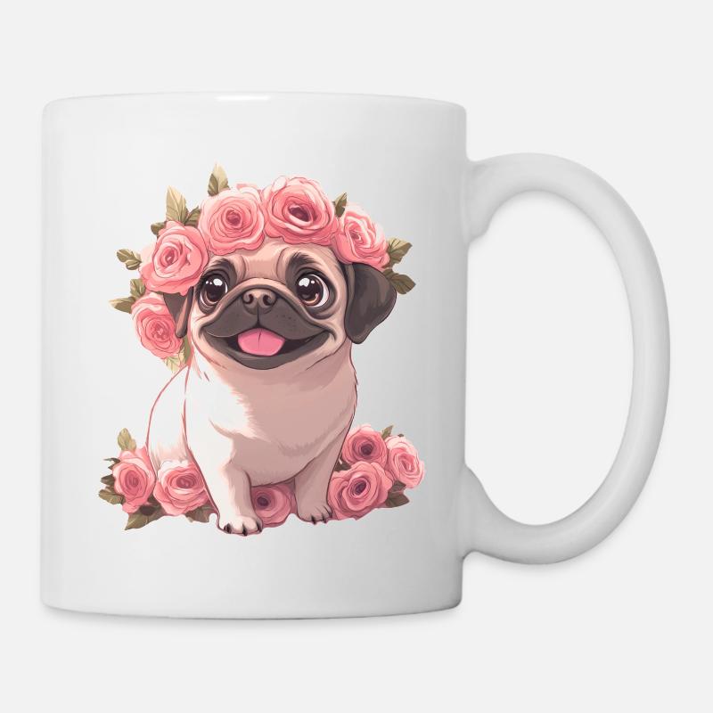 Mops - Tasse - Weiß