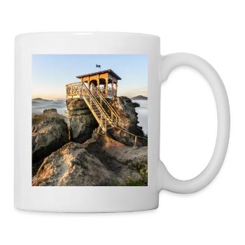 Hütte mit Aussicht - Tasse - Weiß - Rechts