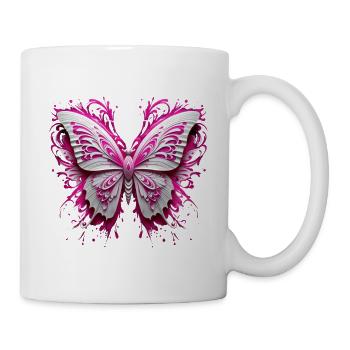 Butterfly Art with Unique Pink Flair - Mug - white - Right