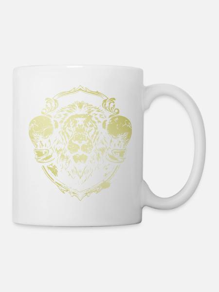 Löwe Boxer - Tasse - Weiß
