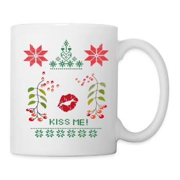 Mistelzweig Weihnachten - Tasse - Weiß - Rechts