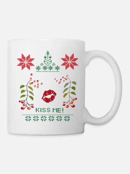 Mistelzweig Weihnachten - Tasse - Weiß