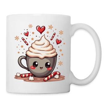 Ich liebe heiße Schokolade - Tasse - Weiß - Rechts