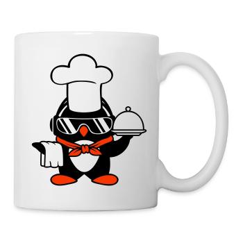 Penguin Chef Chef Chef Hat Cooking Sunglasses - Mug - white - Right