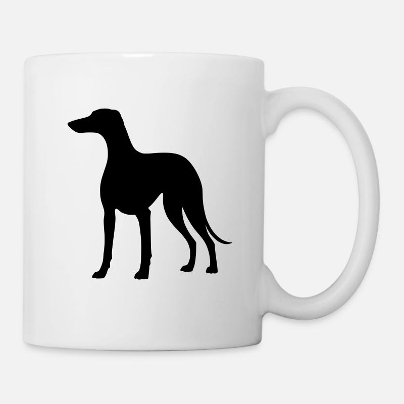 Windhund Silhouette - Tasse - Weiß