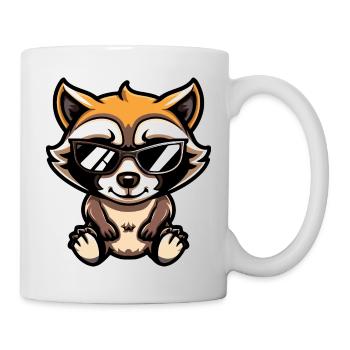 Raccoon Comic Cool - Mug - white - Right