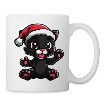Panther Weihnachten - Tasse - Weiß - Rechts