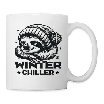 WINTER CHILLER fun gift for sloths - Mug - white - Right