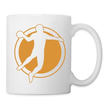 Dynamic Handball Player Silhouette Sports Design - Tasse - Weiß - Rechts