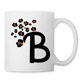 Lettre b motifs léopard - Mug blanc - blanc - Droite