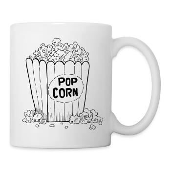 Tag des Popcorns - Tasse - Weiß - Rechts