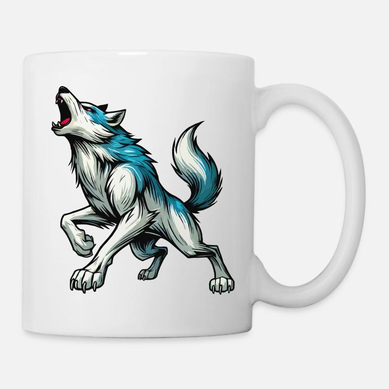 Wolf Comic - Tasse - Weiß