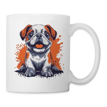 English Bulldog Puppy Funny Dog Dogs - Mug - white - Right
