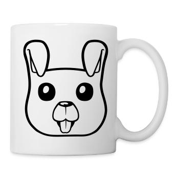 Visage de chien Petit chiot heureux Animal de compagnie - Mug blanc - blanc - Droite