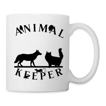Lustiger Tierpfleger Spruch- Tierhalter - Tasse - Weiß - Rechts