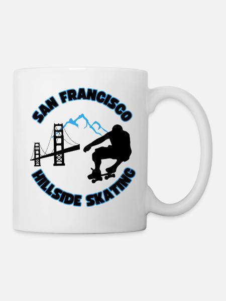 HILLSIDE SKATING - Tasse - Weiß
