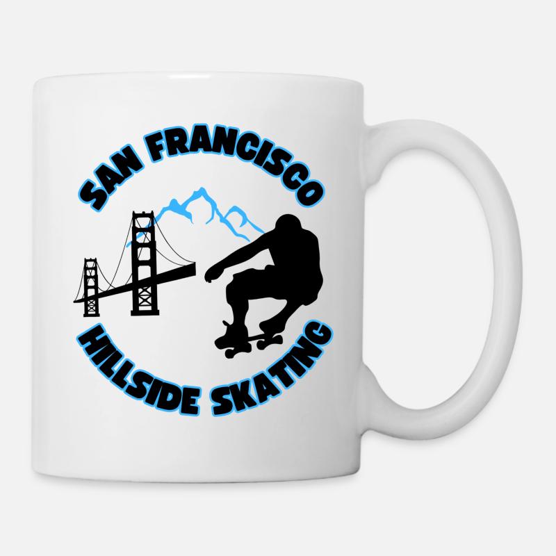 HILLSIDE SKATING - Tasse - Weiß