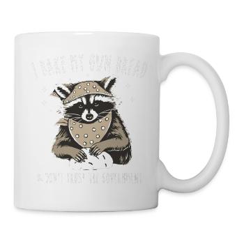 Funny Raccoon - I Bake My Own Bread - Mug blanc - blanc - Droite