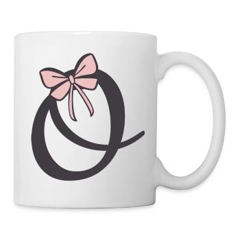 Initial letter O Ribbon - Mug - white - Right