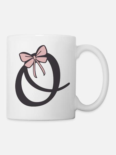 Lettre initiale O Ruban - Mug blanc - blanc