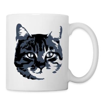 Katze Realistisch Haustier Süß Niedlich Kätzchen - Tasse - Weiß - Rechts